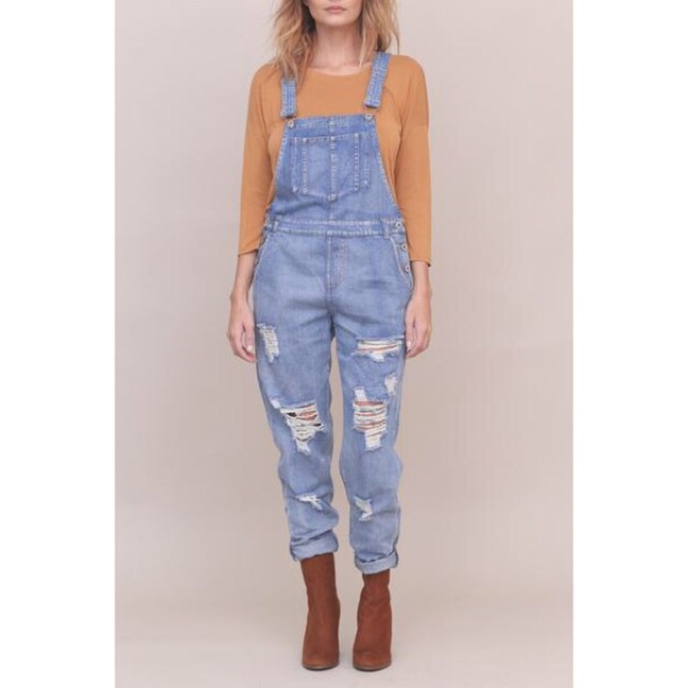 🆕 Denim Distressed Overalls - Picture 5 of 5
